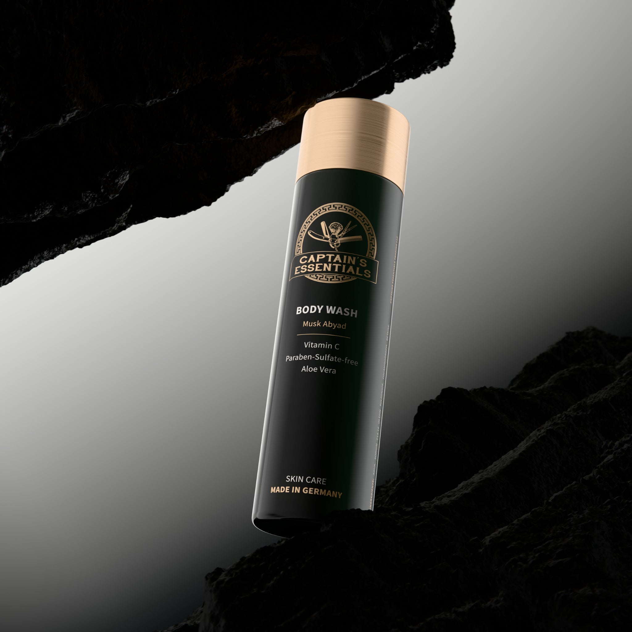 Captain's Essentials Body Wash Nahaufnahme – mildes Duschgel für Männer