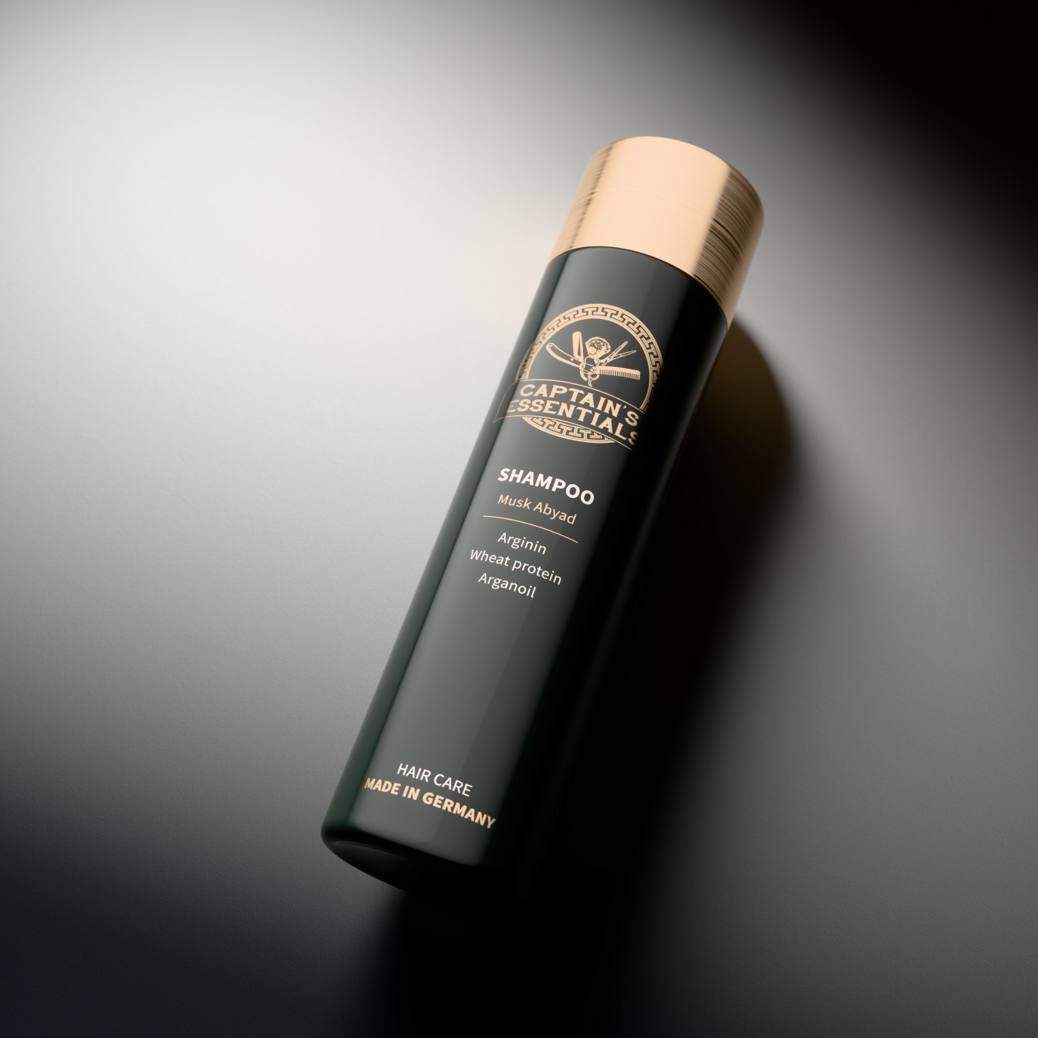 Captain's Essentials Shampoo Nahaufnahme – Herrenshampoo mit Arganöl